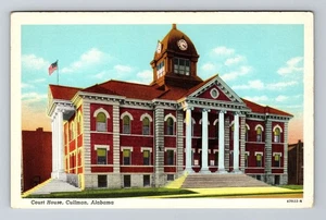 Cullman AL-Alabama, Court House, antike Vintage Souvenir Postkarte - Bild 1 von 2
