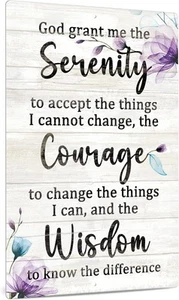 Putuo Decor Serenity Prayer Sign, Inspiraional Quotes Christian Wall God-3 - Picture 1 of 6