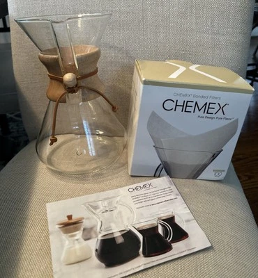 Chemex Verter Cafetera y Filtros / Nunca Usado Foto 1 de 4