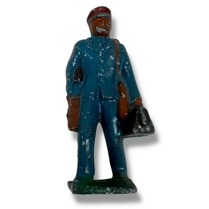 Vintage Grey Iron Casting Company Railroad Red Cap Porter Lead Figure 2.5" - Picture 1 of 4