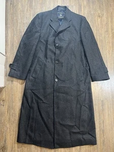 Abrigo de lana largo completo Hart Schaffner Marx 42L vintage para hombre - Imagen 1 de 16