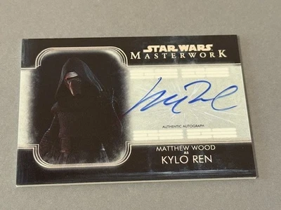 Kylo Ren Auto Star Wars Topps Masterwork 2020 Matthew Wood ON CARD Signature sp - Image 1 of 3