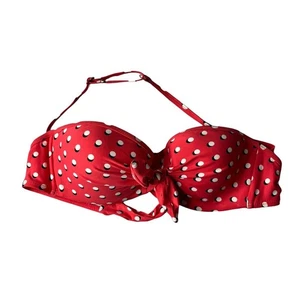 Ann Taylor Bandeau Badeanzug Oberteil Damen XS rosa weiß Bügel AUSVERKAUF - Bild 1 von 9