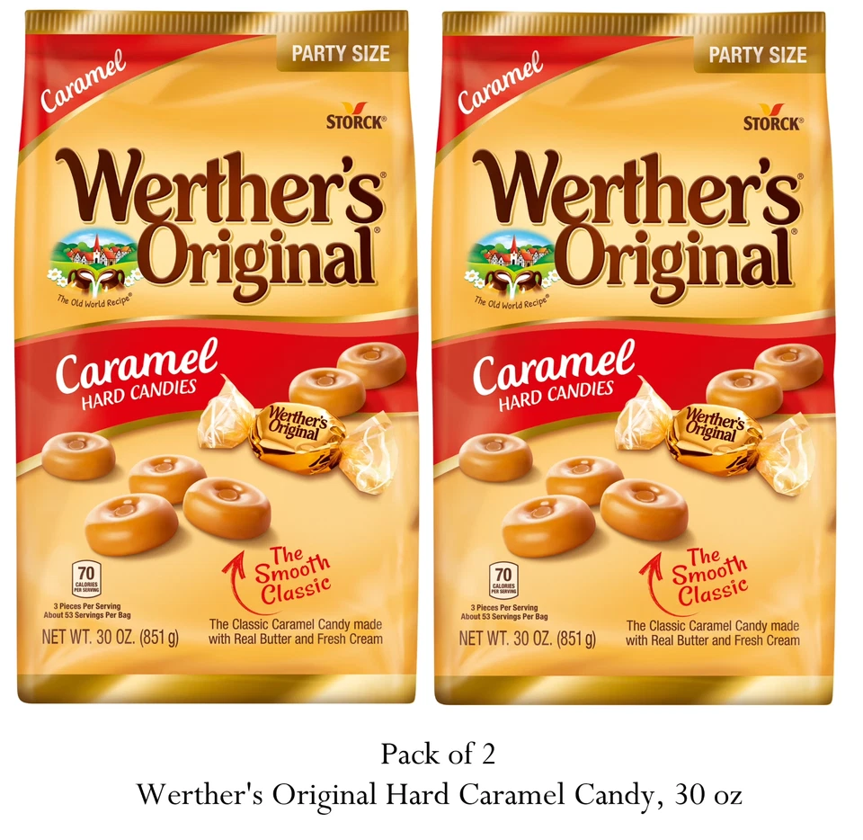 Werther's Original Hard Caramel Candy, 30 oz (2 Pack)