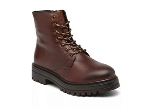NEW - SKECHERS - Genuine Leather Combat Boots BROWN -SZ 9 - Bild 1 von 5