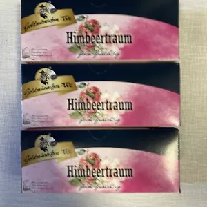 3x Gold Male Tea Raspberry Room Raspberry Tea Fine-Fruity 3x 25 Tea Bags - Picture 1 of 3