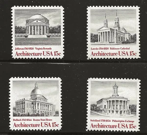 US Scott #1779-82, Singles 1979 Architecture 15c VF MNH - Picture 1 of 1