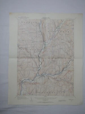Vintage Unadilla Quadrangle, NY US Dept Of The Interior Geo Survey 1915 - Image 1 of 4