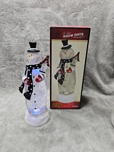 Cracker Barrel I Love Snow Days Muñeco de Nieve Cambio de Color Brillo Globo Luz Funciona - Imagen 1 de 10