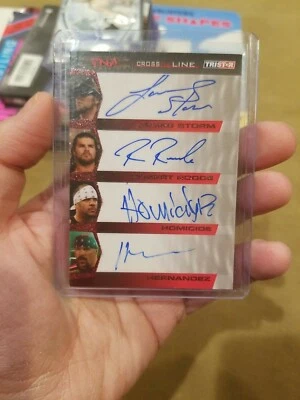 Tristar 2008 TNA Quad Red Card 24/25 Roode Storm Homicide Hernandez Autographed - Image 1 of 2