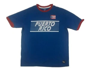 Mitre Elite Puerto Rico Flag T-Shirt Red White Blue XXL Soccer Taino - Picture 1 of 5