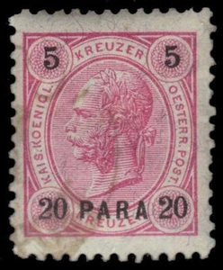 AUSTRIAN TURKISH OFFICES 22i (Mi22Bi) - Franz Josef "Perf 11.5" (pa9093) $75 - Picture 1 of 1