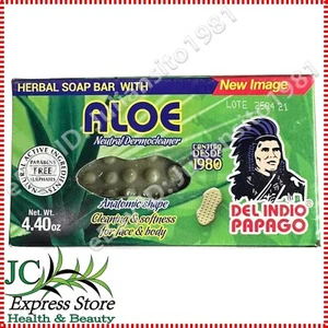 BARRA DE JABÓN DE ALOE HERBAL JABON HERBAL DE TOCADOR CON SABILA DEL INDIO PAPAGO 125 GR - Imagen 1 de 2