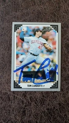 1991 Leaf Tom Candiotti #79 - Cleveland Indians - Autographed! - Image 1 of 2
