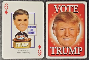 Sean Hannity Hero Deck 6 of Diamonds - Vote Trump for President Playing Card - Picture 1 of 1
