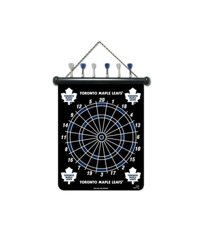 TORONTO MAPLE LEAFS HOCKEY MAN CAVE.OFFICE.BAR.MAGNETIC DART BOARD SET FUN NEW Cover