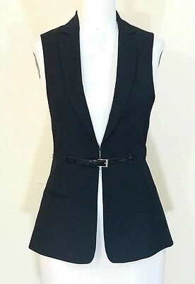 Chaleco TNW Bebe Azul Marino Alargado con Cinturón Talla XS $129 Foto 1 de 4