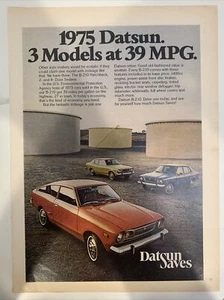 1975 Datsun B-210 B210 Original Advertisement Print Art Car Ad - Picture 1 of 2