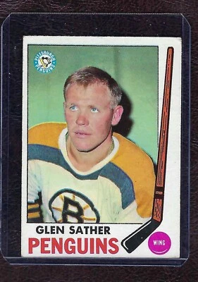 1969/70 Topps Hockey Card #116 Glen Sather, Pittsburgh Penguins, HOF, VG-EX! - Image 1 of 2