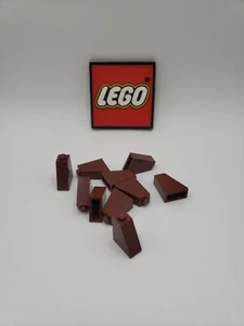 LEGO 2x1x2 65° Pendiente MARRÓN ROJIZO (x10) 60481 LOTE PIEZAS NUEVAS - Imagen 1 de 3