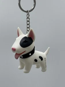 Schlüsselanhänger Jahr des Hundes weiß schwarz gepunktet Bullterrier Welpe Ornament nicht mehr produziert - Bild 1 von 4