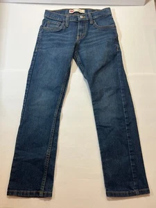 Levi's 511 Boys Blue Dark Wash Denim Slim Fit Straight Jeans Size: 8R W25 X L24. - Picture 1 of 6