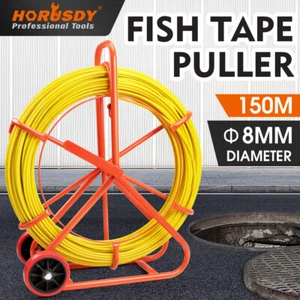 HORUSDY Fish Tape Puller Fiberglass 150M×8MM Wire Cable Running Duct Rodder - Picture 1 of 9