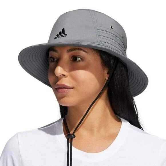 Adidas Aeroready Bucket Hat Cap Unisex One Size Gray UPF 50 Sun Protection