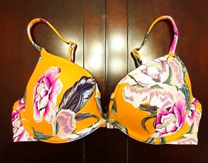 Nuevo sin etiquetas Top de Bikini Sombra y Costa Dorada con Talla Floral 34B - Imagen 1 de 2