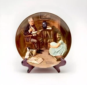 Vtg Norman Rockwell “The Storyteller” Plate + Original Box & Paperwork 8.5” 1984 - Picture 1 of 3