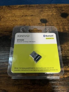 PRE-OWNED Kinivo USB Bluetooth Adapter PC BTD-400 Bluetooth 4.0 Dongle Receiver - Picture 1 of 2