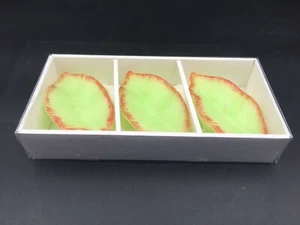 Three Matching Identical Green Leaf Candles New in Box - Picture 1 of 6