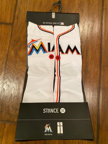 NEW Stance MLB MIAMI MARLINS Jersey Stadium Socks Size Large 9-12 Cover