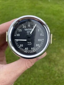 Smiths Vacuum & Oil Dual Gauge Smiths GD1500/12 Genuine Original - Picture 1 of 9