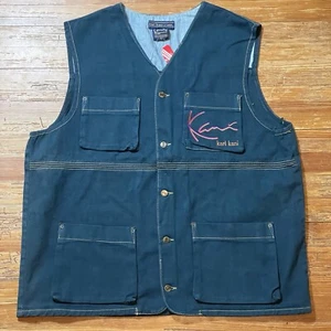 Vintage Karl Kani Jungle Vest Size XL Deadstock Hip Hop Streetwear Rap Tupac - Picture 1 of 13