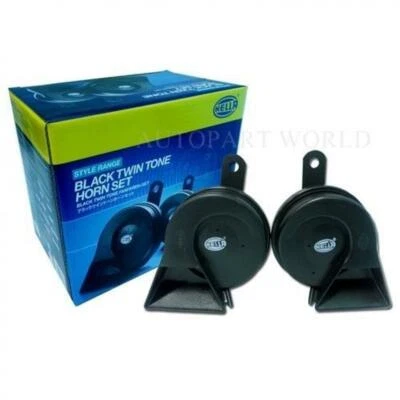 Bocina Doble Hella Negra 3Fh007728-831 Bmw Benz Volvo Lexus Toyota Ford Foto 1 de 4