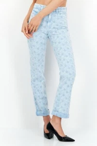 Jeans Guess donna 1981 vita alta gamba dritta occhiello colore blu taglia 29 - Foto 1 di 12