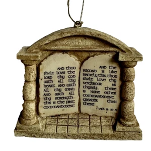 Sierra Gift Co Commandments Christmas Ornament Bible Mark 12:30,31 Christian - Picture 1 of 4