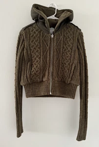 Urban Outfitters x BDG Green Cozy Short Jacket Sweater With Buttons Size S NEW - Picture 1 of 6