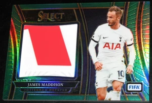 2023-24 Seleziona FIFA James Maddison Jumbo Swatches Green Prizm # 1/5 Patch - Foto 1 di 2