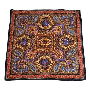 Krawattennadel Kunst des Schals Abstrakt Paisley Schal Vintage 30"x30" Hergestellt in Italien - Bild 1 von 5