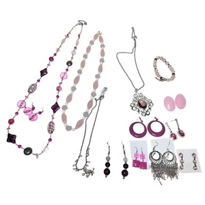 Lote de Joyería de Disfraz Rosa Retro Rockabilly Collares Pulseras De Colección a Moderno - Imagen 1 de 12