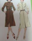 Vtg 70's Simplicity 9101 TWO-PIECE DRESS w/ WESTERN PIPING Sewing Pattern Women