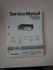 Grabadora de casete de video lapso de tiempo Panasonic Service Manual AG-6010 - Imagen 1 de 4