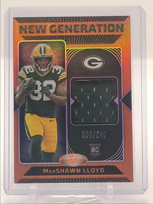 MARSHAWN LLOYD 2024 CERTIFIED ROOKIE NEW GENERATION PATCH ORANGE /249 Q4347 - Image 1 of 2