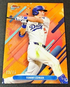 Topps Finest Orange /15 Tommy Edman 2025 Rare Refractor #214 Dodgers - Picture 1 of 2