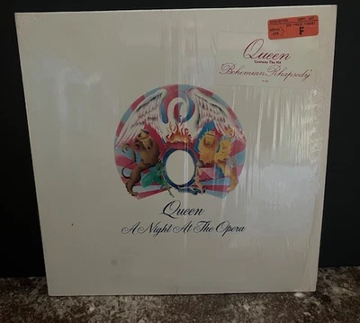1975 QUEEN A NIGHT AT THE OPERA 1ST PRESS VINYL LP SHRINK w HYPE MINT GATEFOLD - Image 1 of 4