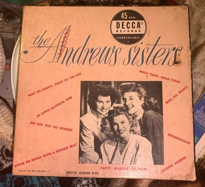 Andrews Sisters - DECCA ALBUM 45 RPM/  4 Records Set Foto 1 de 4