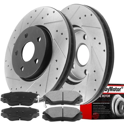 Задние роторы и тормозные колодки для Chevrolet Equinox GMC Terrain 2010 2011 - 2017 годов выпуска - Изображение 1 из 4