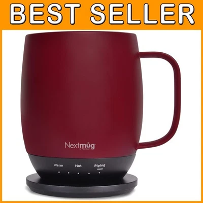 Taza de café autocalentable Nextmug Borgoña Foto 1 de 4